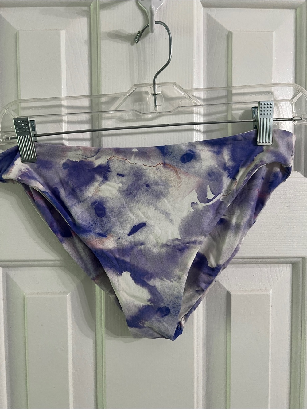 Alice + Olivia women’s ' Purple and White Tie-Dye Bikini Bottoms